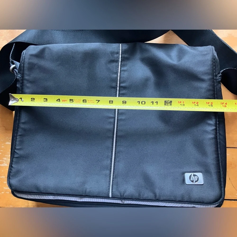 HP Black Messenger Bag with Logo
